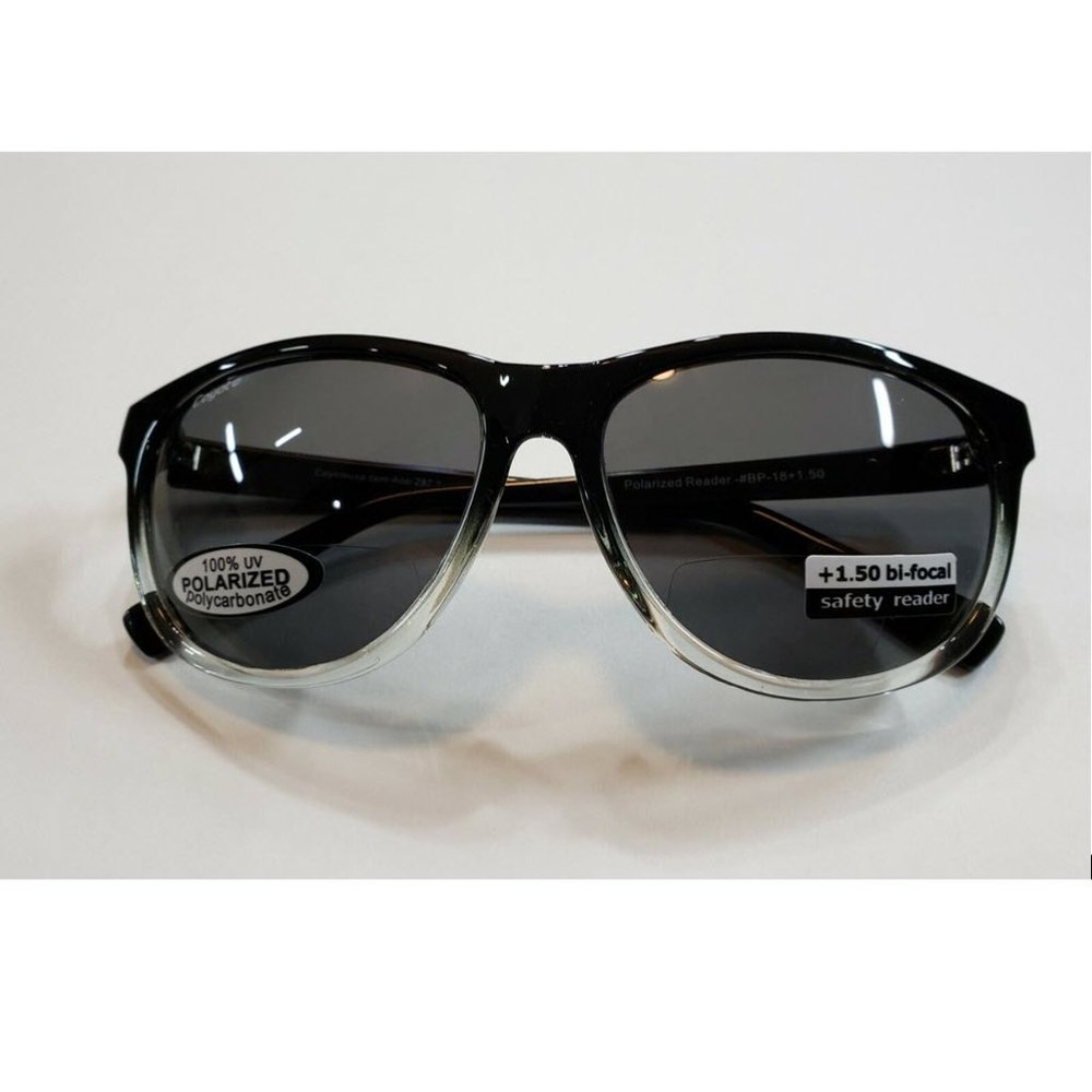 Coyote +1.50 Bi-Focal Safety Reader Sunglasses Polarized